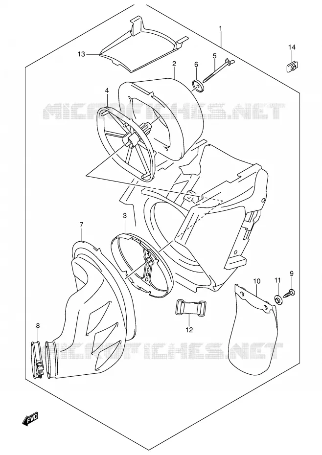 FILTRE A AIR (MODELE K1/K2) Suzuki MOTO 250 RM 2005  RM250K5(E3/E28)