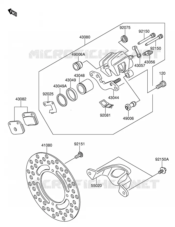 FREIN ARRIERE Suzuki MOTO 65 RM 2003  RM65K3(E28)
