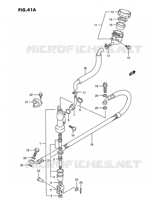 MAITRE CYLINDRE ARRIERE (MODELE M/N/P/R/S) Suzuki MOTO 80 RM 1993  RM80P(E3)