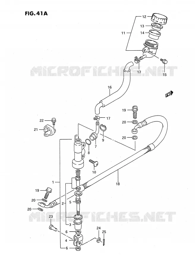 MAITRE CYLINDRE ARRIERE (MODELE M/N/P/R/S) Suzuki MOTO 80 RM 1993  RM80XP(E2)