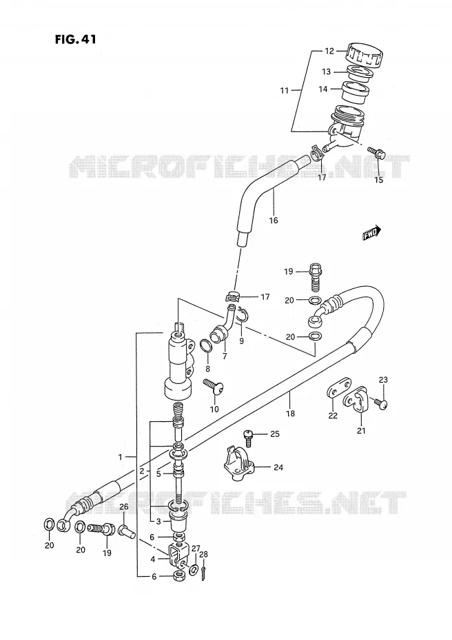 MAITRE CYLINDRE ARRIERE Suzuki MOTO 250 RMX 1993  RMX250RP(E1)