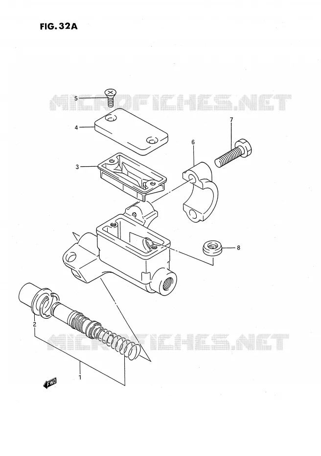 MAITRE CYLINDRE AVANT (MODELE K/L/M/N/P/R/S) Suzuki MOTO 80 RM 1986  RM80XG(E2)