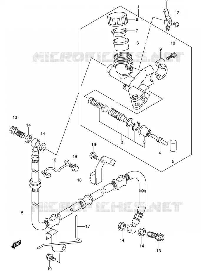 MAITRE CYLINDRE D'EMBRAYAGE (SV1000S/S1/S2) Suzuki MOTO 1000 SV 2004  SV1000U1K4(E2)