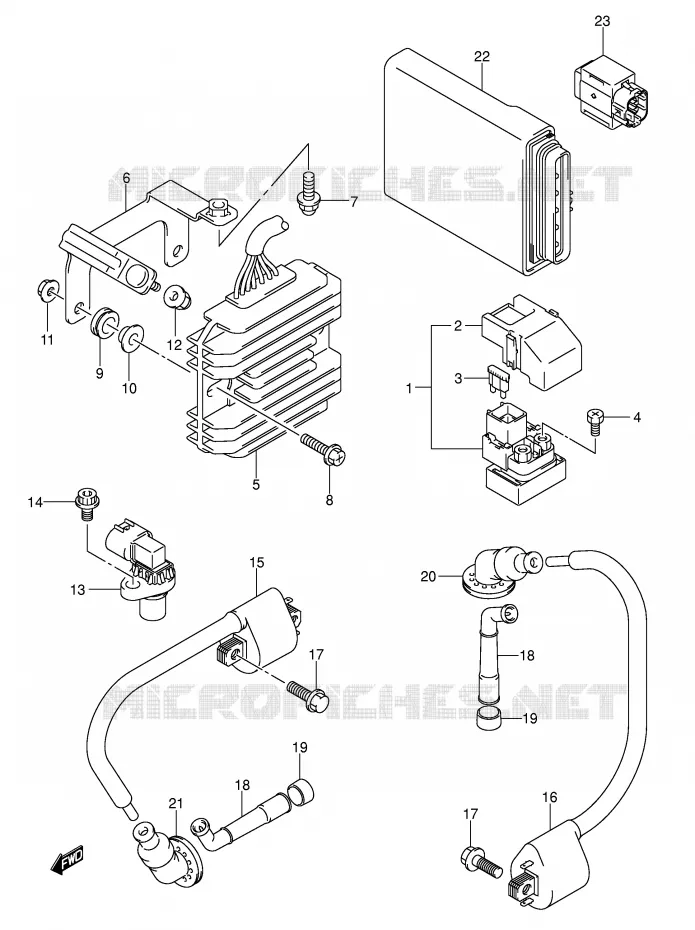PARTIE ELECTRIQUE (SV1000S/S1/S2) Suzuki MOTO 1000 SV 2003  SV1000K3(E2)