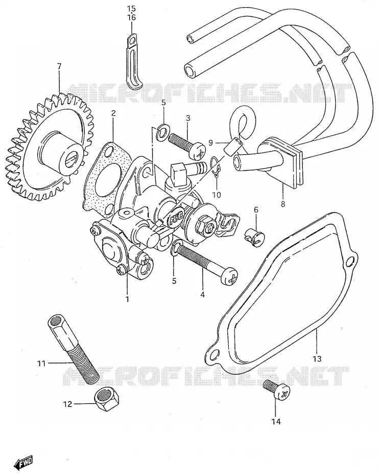 POMPE A HUILE Suzuki MOTO 50 RMX 2000  RMX50Y
