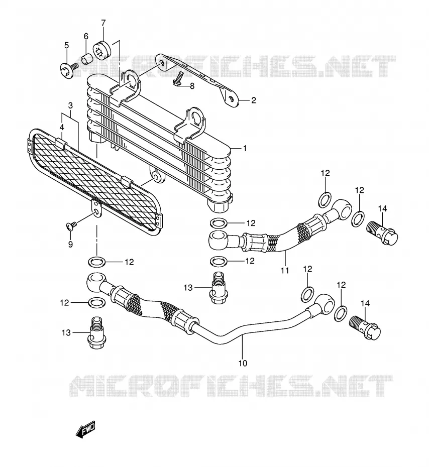 RADIATEUR D'HUILE Suzuki MOTO 650 SV 2007  SV650AK7(E2)