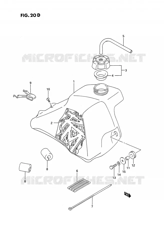 RESERVOIR D'ESSENCE (MODELE R/S) Suzuki MOTO 80 RM 1986  RM80G(E3)