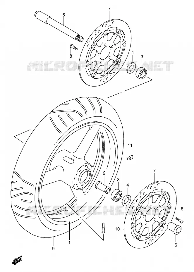 ROUE AVANT Suzuki MOTO 1000 TL-R 2000  TL1000RY(E2)