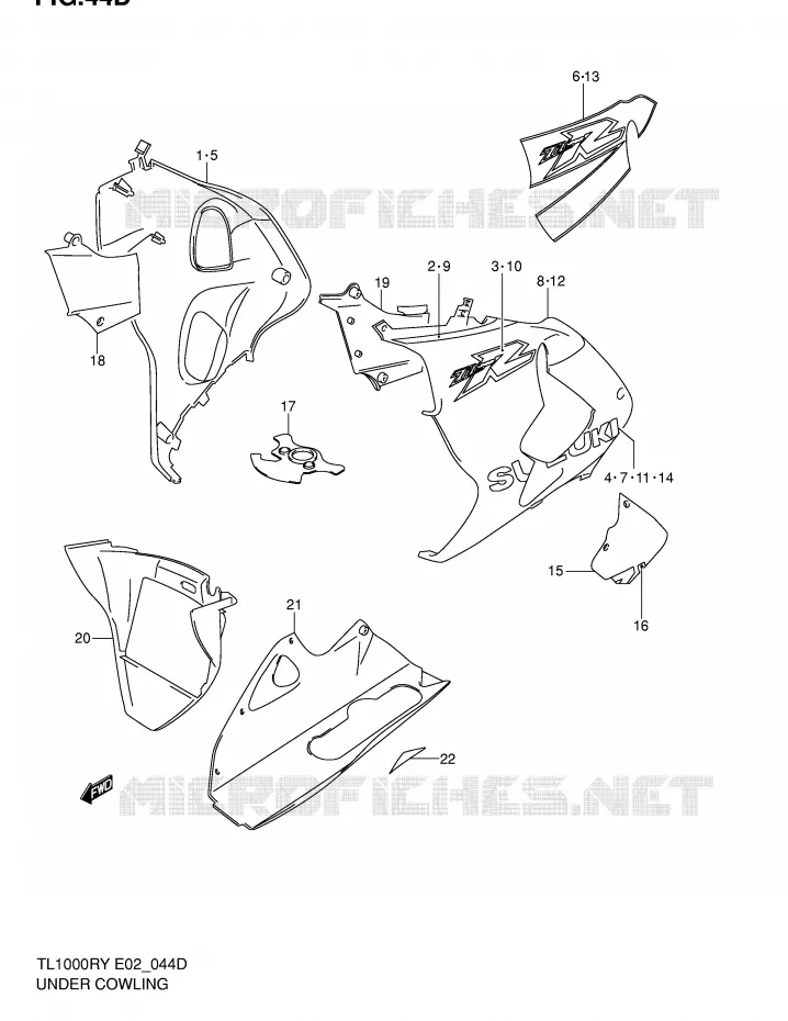 SABOT (MODELE K2) Suzuki MOTO 1000 TL-R 2000  TL1000RY(E2)