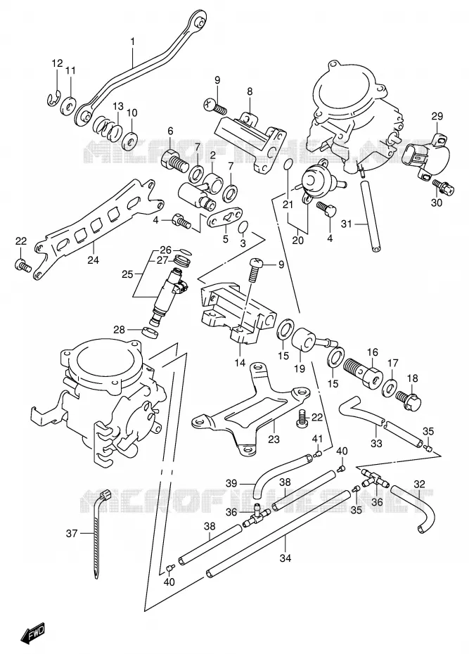SYSTÈME D'INJECTION Suzuki MOTO 1000 TL-R 2002  TL1000RK2(E2)