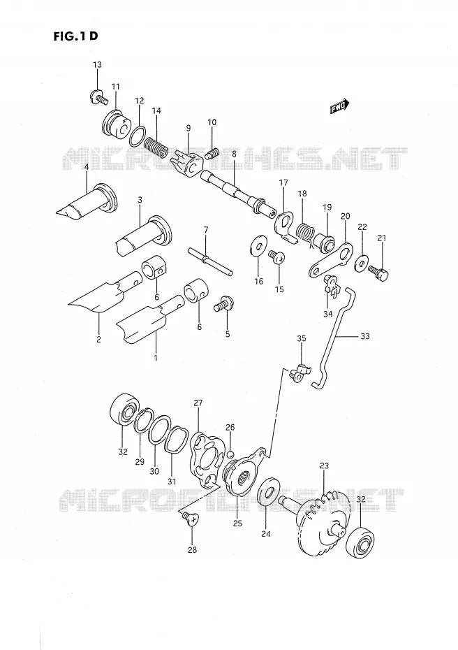 VALVE D'ECHAPPEMENT (MODELE K/L/M/N/P/R/S) Suzuki MOTO 80 RM 1986  RM80XG(E2)