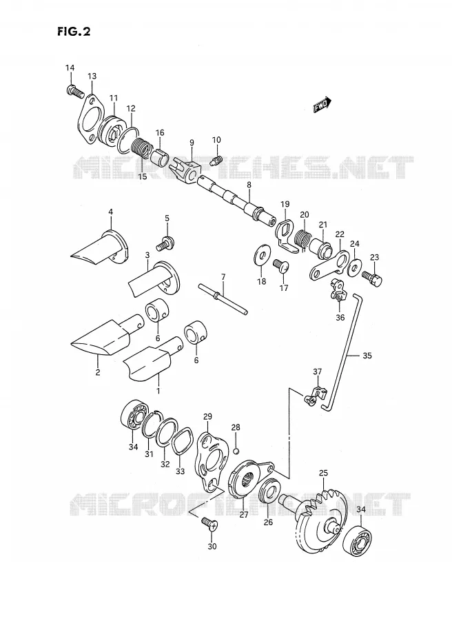 VALVE D'ECHAPPEMENT (MODELE K) Suzuki MOTO 250 RMX 1996  RMX250T(E3)