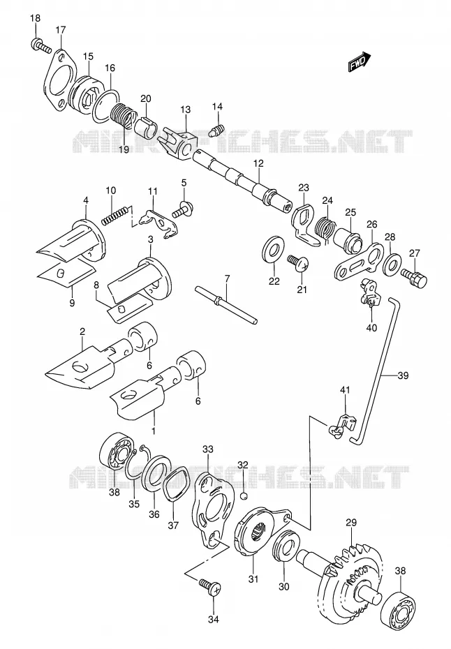 VALVE D'ECHAPPEMENT (MODELE L/M/N) Suzuki MOTO 250 RMX 1996  RMX250T(E1)