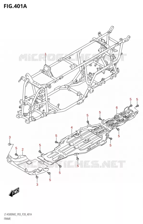 CADRE Suzuki QUAD 500 KINGQUAD 2022  LT-A500X M2 (P03,P28,P33)