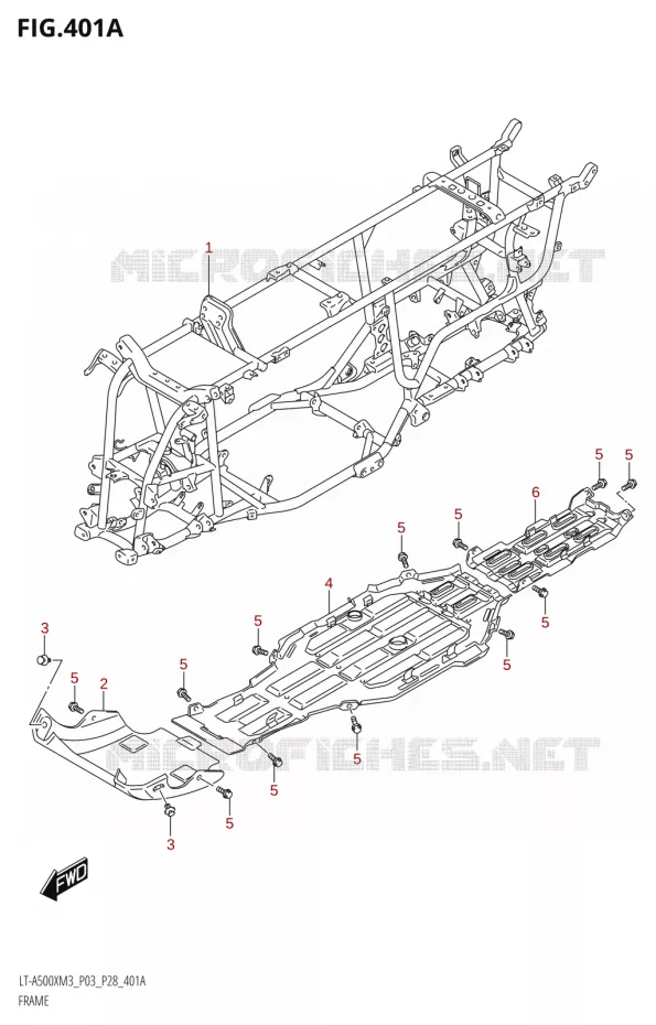 CADRE Suzuki QUAD 500 KINGQUAD 2023  LT-A500X M3 (P03,P28,P33)