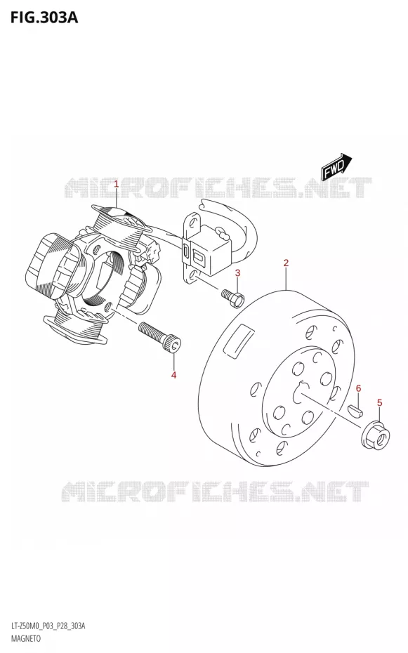 ALLUMAGE ROTOR - STATOR Suzuki QUAD 50 QUADSPORT 2020  LT-Z50 M0 (P03/ P28)