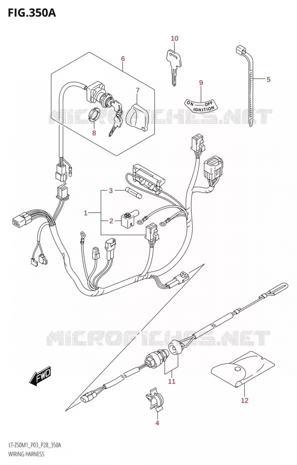 FAISCEAU ELECTRIQUE Suzuki QUAD 50 QUADSPORT 2021  LT-Z50 M1 (P03 / P28)