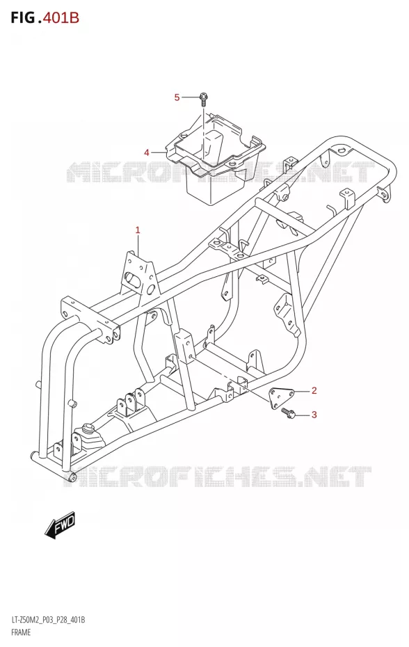 CADRE Suzuki QUAD 50 QUADSPORT 2022  LT-Z50 M2 (P03 / P28)