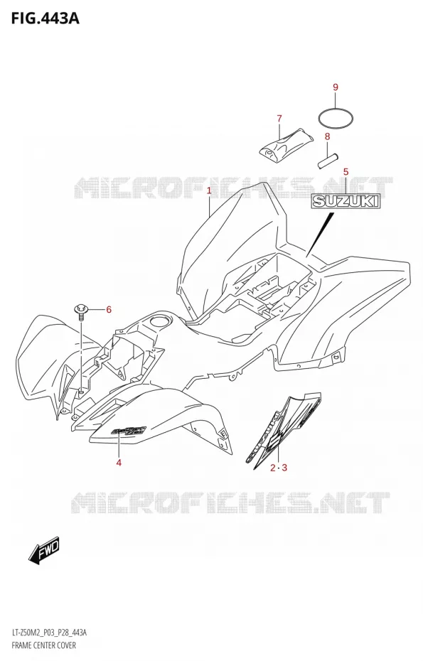 CARENAGES Suzuki QUAD 50 QUADSPORT 2022  LT-Z50 M2 (P03 / P28)