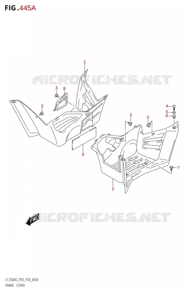 CARENAGES Suzuki QUAD 50 QUADSPORT 2022  LT-Z50 M2 (P03 / P28)