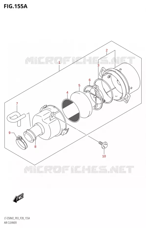 FILTRE A AIR Suzuki QUAD 50 QUADSPORT 2022  LT-Z50 M2 (P03 / P28)