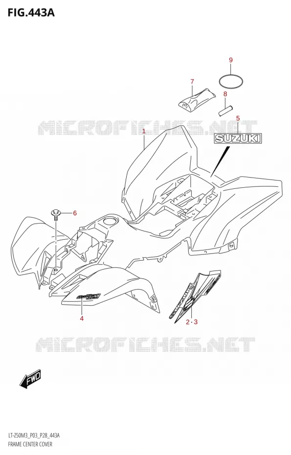 CARENAGES Suzuki QUAD 50 QUADSPORT 2023  LT-Z50 M3 (P03 / P28)