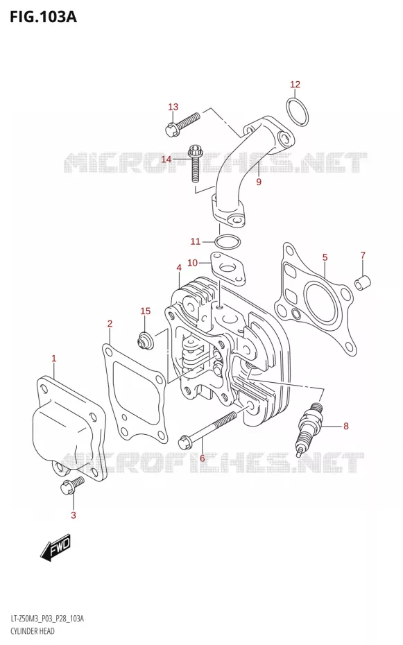 CULASSE Suzuki QUAD 50 QUADSPORT 2023  LT-Z50 M3 (P03 / P28)