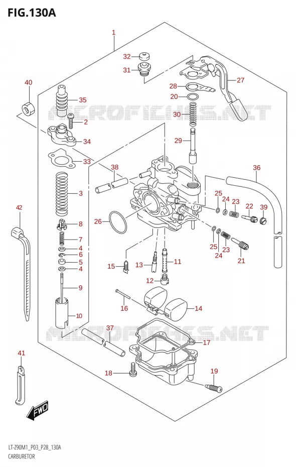 CARBURATEUR Suzuki QUAD 90 QUADSPORT 2021  LT-Z90 M1 (P03,P28)