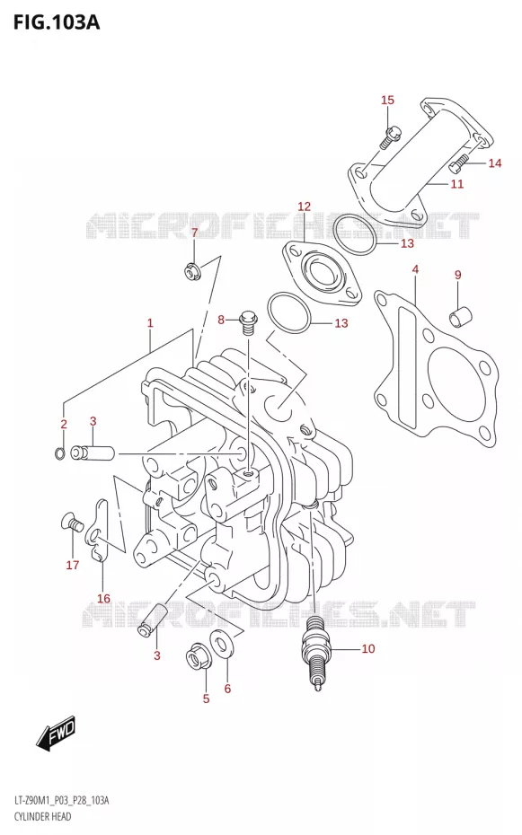 CULASSE Suzuki QUAD 90 QUADSPORT 2021  LT-Z90 M1 (P03,P28)