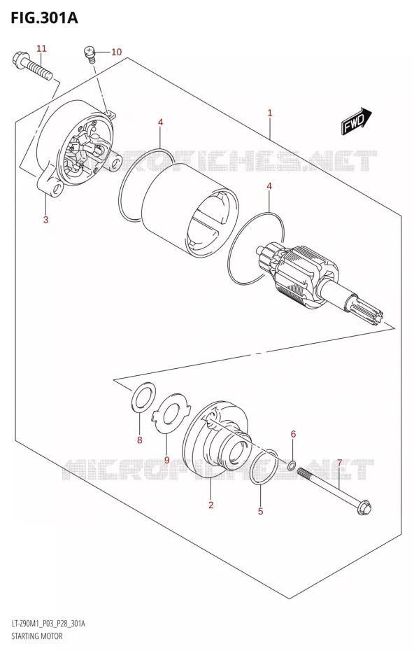 DEMARREUR Suzuki QUAD 90 QUADSPORT 2021  LT-Z90 M1 (P03,P28)