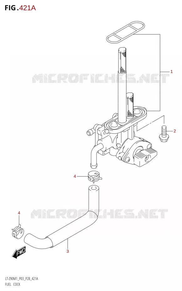 ROBINET D'ESSENCE Suzuki QUAD 90 QUADSPORT 2021  LT-Z90 M1 (P03,P28)