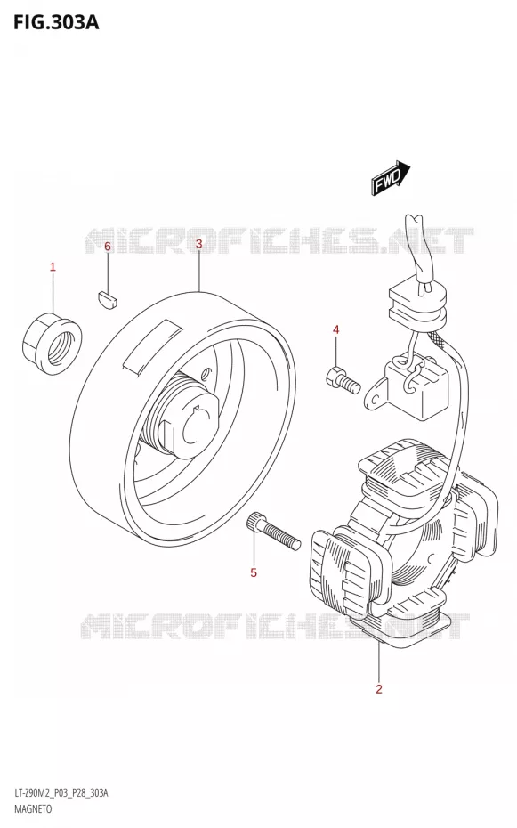 ALLUMAGE ROTOR - STATOR Suzuki QUAD 90 QUADSPORT 2022  LT-Z90 M2 (P03,P28)