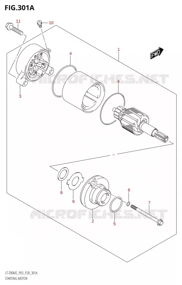 DEMARREUR Suzuki QUAD 90 QUADSPORT 2022  LT-Z90 M2 (P03,P28)