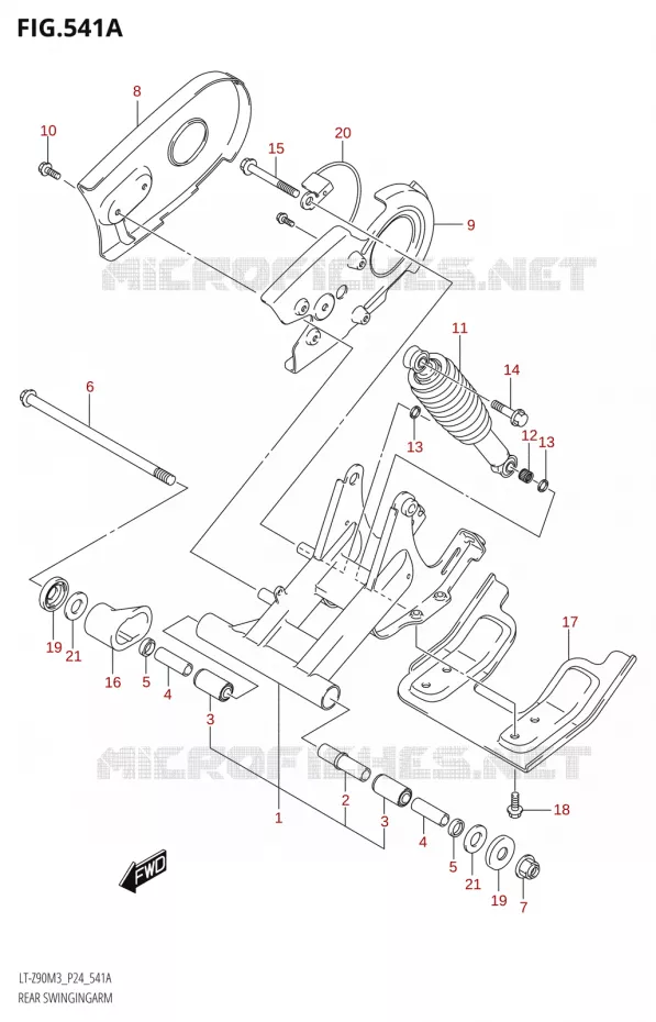 BRAS OSCILLANT Suzuki QUAD 90 QUADSPORT 2023  LT-Z90 M3 (P03,P28)