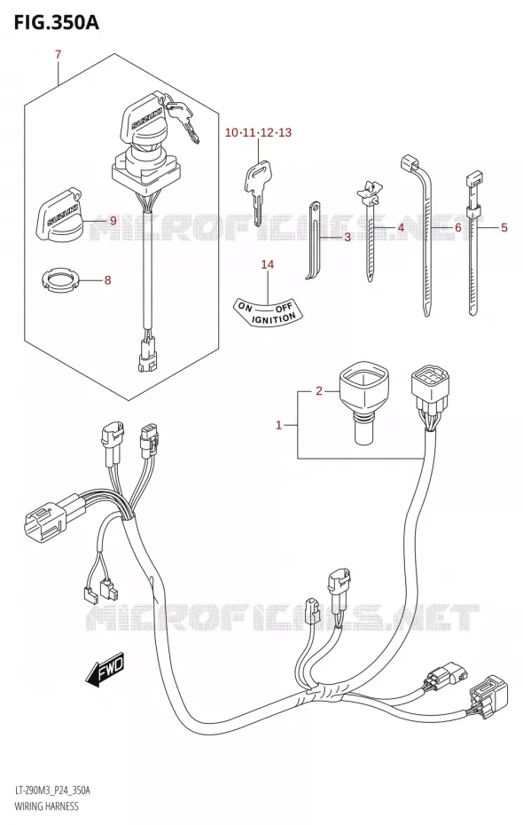 FAISCEAU ELECTRIQUE Suzuki QUAD 90 QUADSPORT 2023  LT-Z90 M3 (P03,P28)