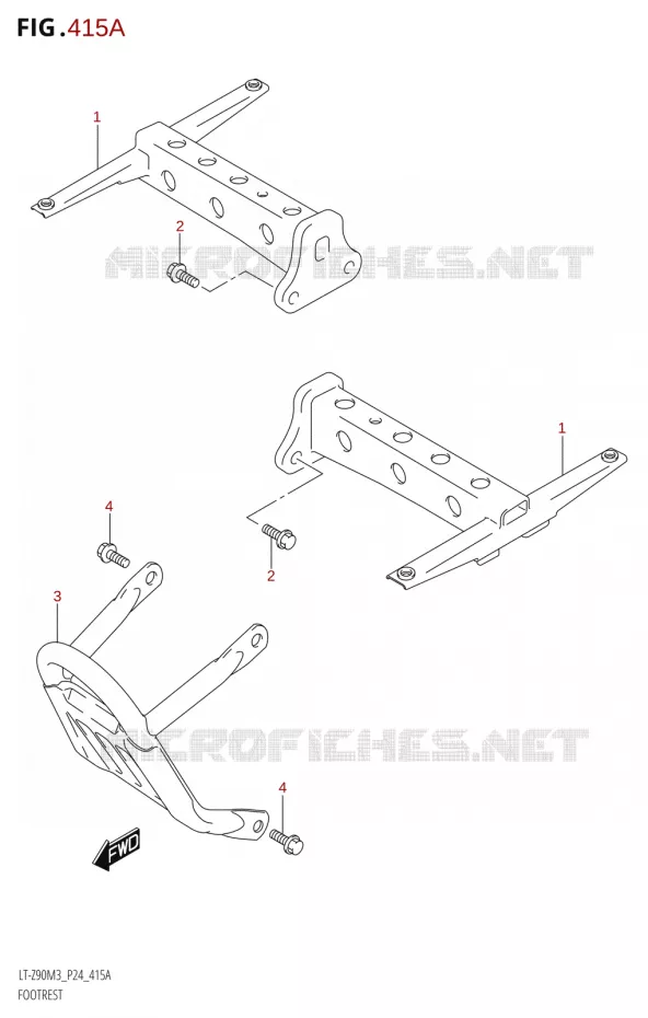 REPOSE PIEDS Suzuki QUAD 90 QUADSPORT 2023  LT-Z90 M3 (P03,P28)