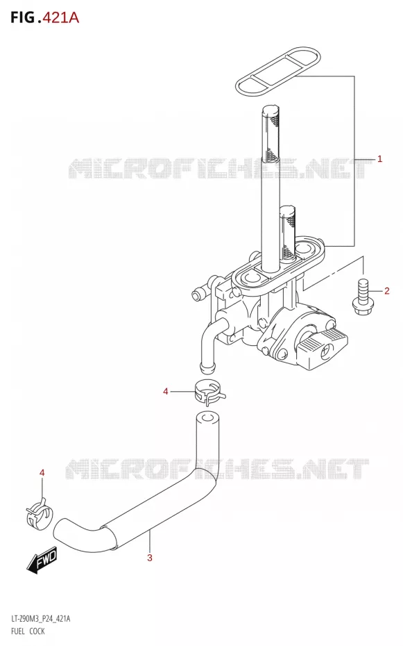 ROBINET D'ESSENCE Suzuki QUAD 90 QUADSPORT 2023  LT-Z90 M3 (P03,P28)
