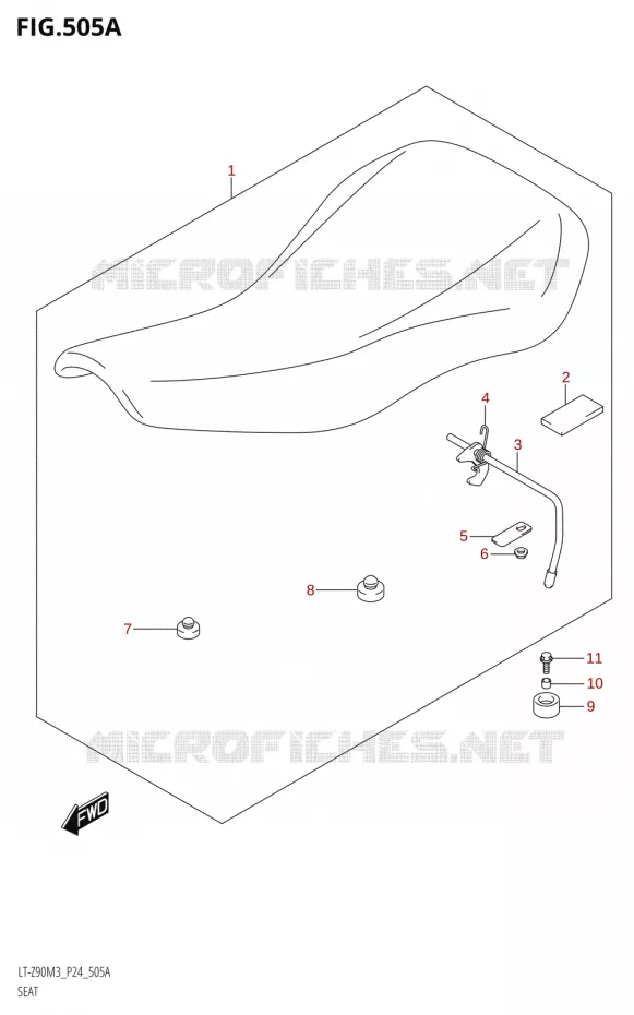SELLE Suzuki QUAD 90 QUADSPORT 2023  LT-Z90 M3 (P03,P28)
