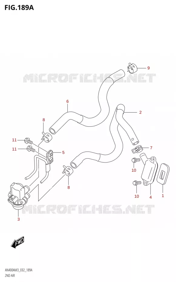 SYSTEME RECYCLAGE GAZ ECHAPPEMENT Suzuki SCOOTER 400 BURGMAN 2023  AN400A M3 (E02,E19)