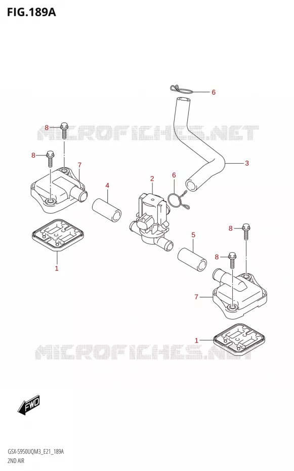 SYSTEME RECYCLAGE GAZ ECHAPPEMENT Suzuki MOTO 950 GSX-S 2023  GSX-S950UQM3 (E21)