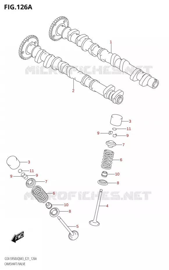 ARBRE A CAMES - SOUPAPES Suzuki MOTO 950 GSX-S 2023  GSX-S950WQM3 (E21)