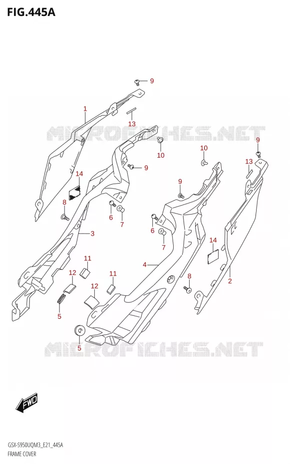 CARENAGES Suzuki MOTO 950 GSX-S 2023  GSX-S950WQM3 (E21)