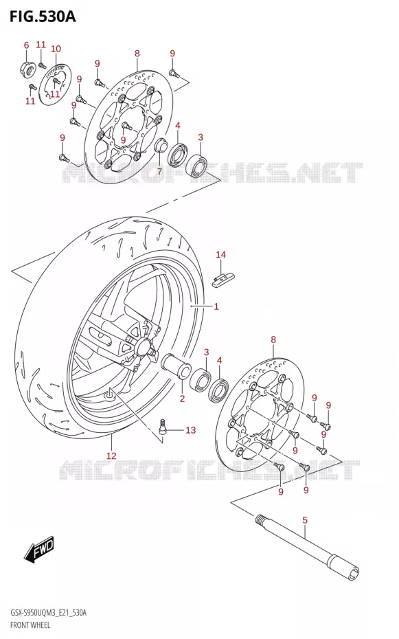 ROUE AVANT Suzuki MOTO 950 GSX-S 2023  GSX-S950WQM3 (E21)