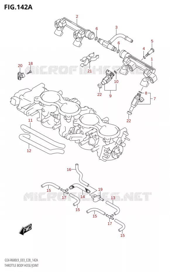 SYSTÈME D'INJECTION (GSX-R600:L9:E03) Suzuki MOTO 600 GSX-R 2019  GSX-R600 L9 (E03,E28,E33)