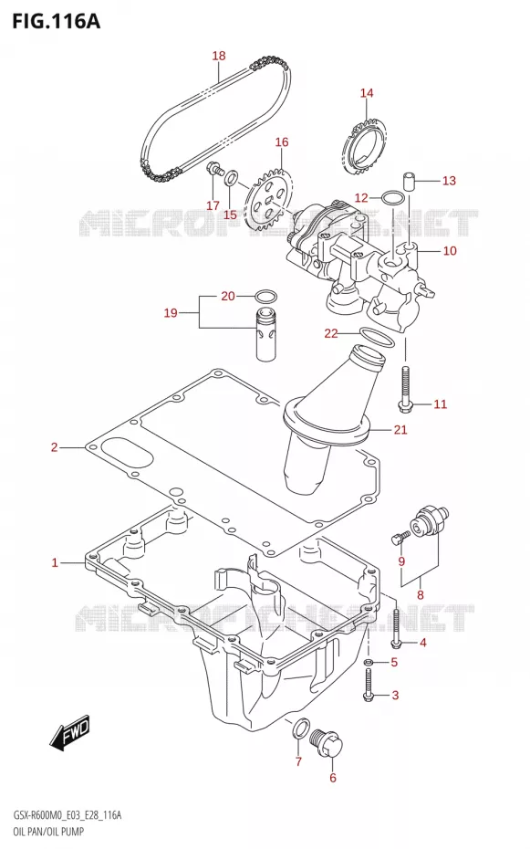 CARTER INFERIEUR - POMPE A HUILE Suzuki MOTO 600 GSX-R 2020  GSX-R600 M0 (E03,E28,E33)