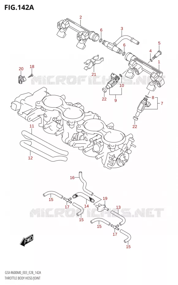 INJECTEURS (E03,E28) Suzuki MOTO 600 GSX-R 2020  GSX-R600 M0 (E03,E28,E33)