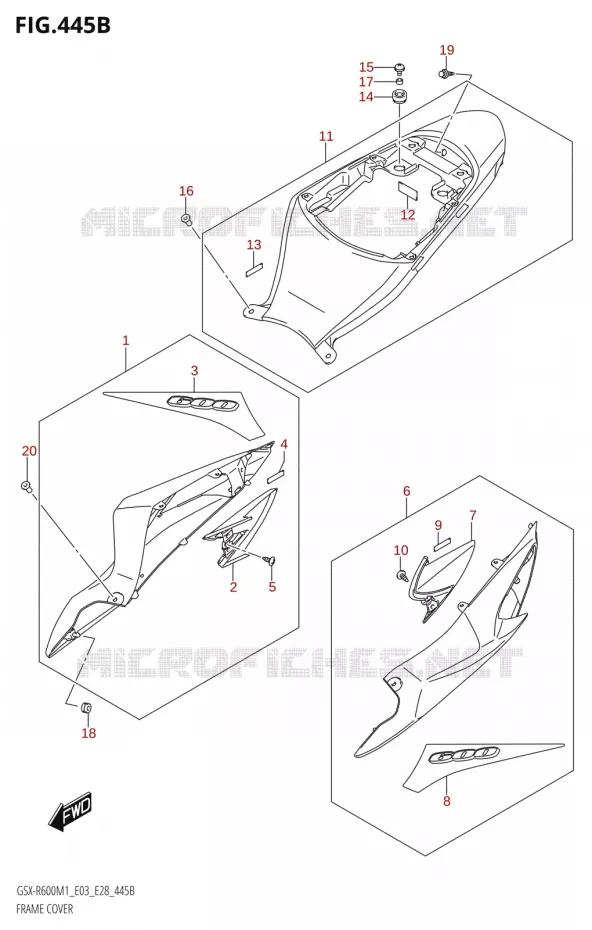 CARENAGES (GSX-R600Z) Suzuki MOTO 600 GSX-R 2021  GSX-R600 M1 (E03,E28,E33)