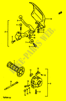 ENSEMBLE POIGNEE GAUCHE (MODELE H/J E1,E2,E21,E24,E25) pour Suzuki TS-X 250 1984