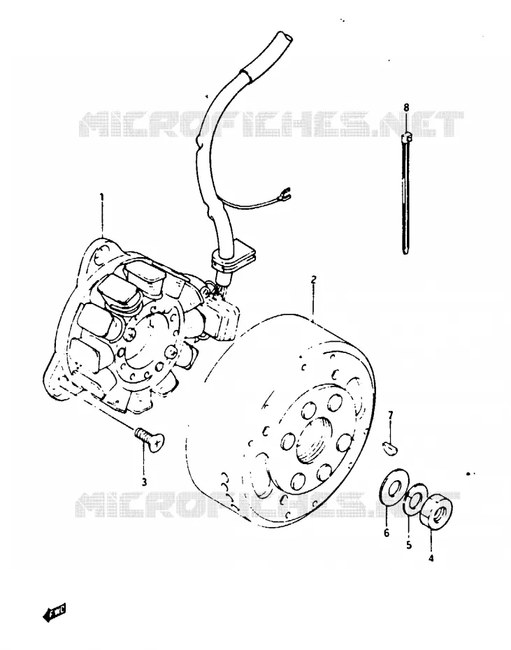ALLUMAGE ROTOR - STATOR Suzuki MOTO 125 TS-X 1984  TS125XUE(E/F/G)