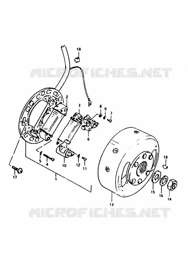 ALLUMAGE ROTOR - STATOR Suzuki MOTO 50 TS-ER 1982  TS50ERKDZ(Z/D)